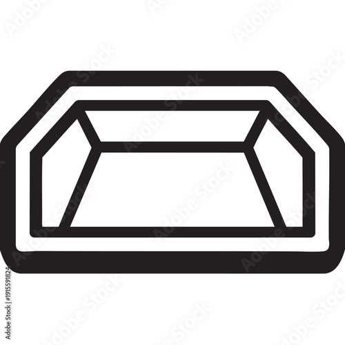 Stylized gemstone illustration from a top-down viewpoint showcasing a cut stone