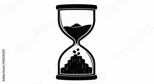 Hourglass symbolizing the passage of time and the accumulation of moments.