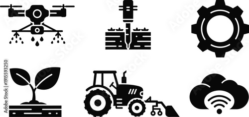 Biotech Skincare Wellness and Holistic Beauty Therapy Icons