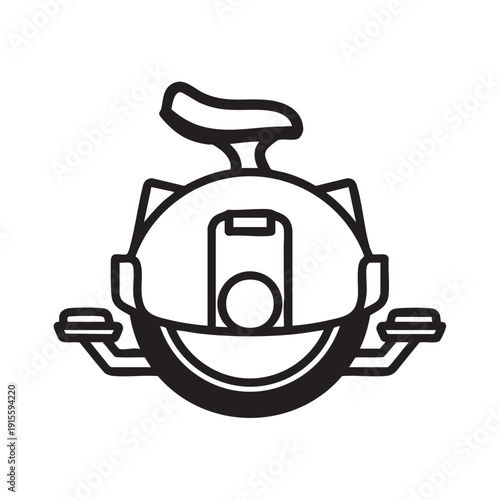 Simple black line illustration of a camera inside a protective case viewed from the front