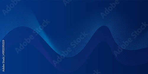 Abstract blue background with flowing lines for futuristic concept. Dynamic waves. vector illustration.