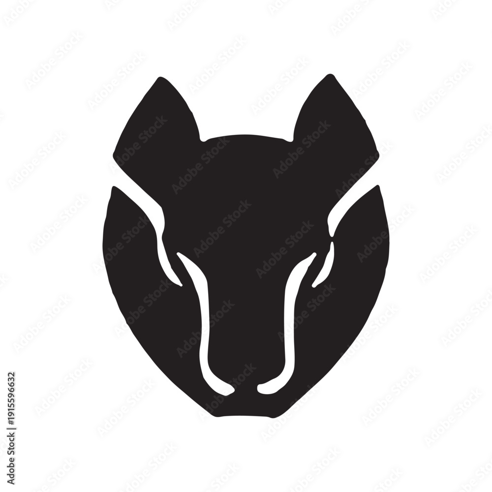 Obraz premium stylized animal head silhouette