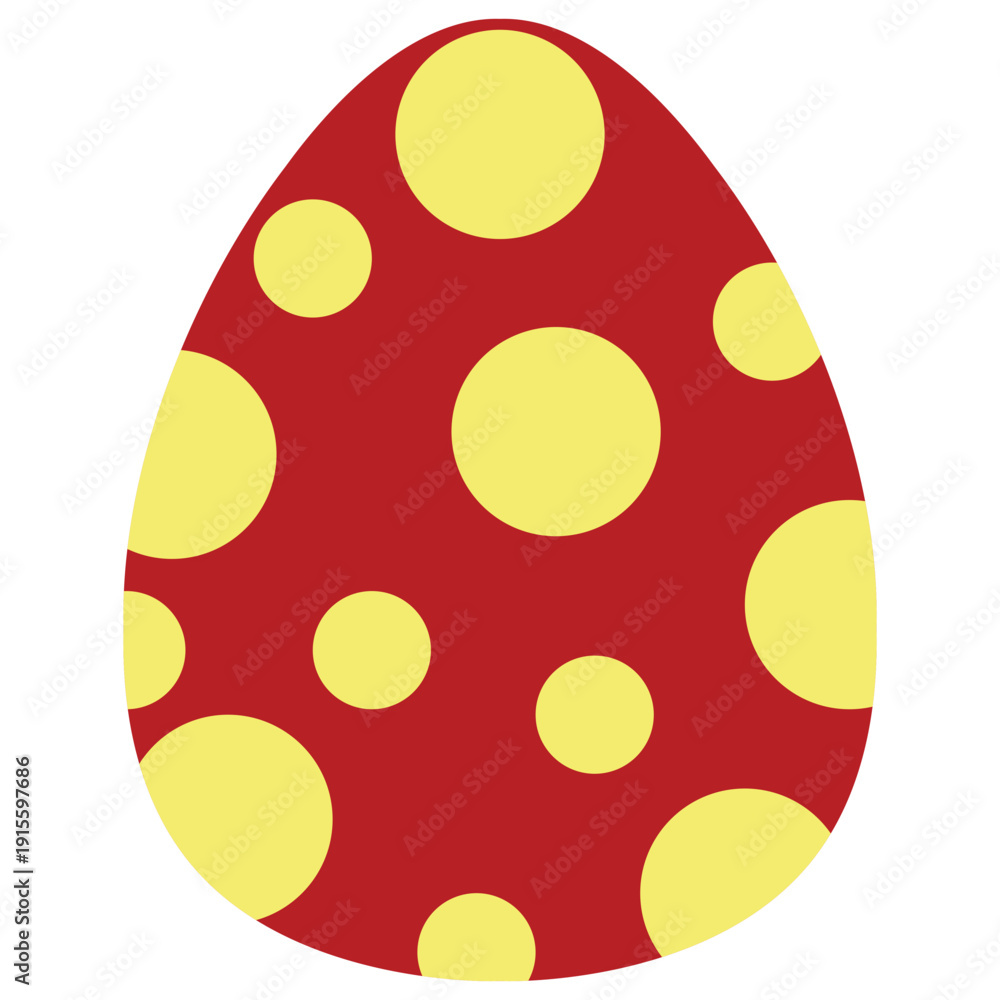 Naklejka premium Easter Egg Flat Illustration