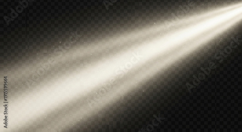 Dramatic spotlight shining through darkness with sparkling particles