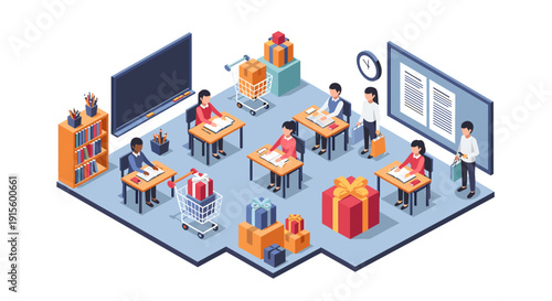 A modern bookshelf corner with colorful books, evoking a sense of knowledge and learning, perfect for educational content.