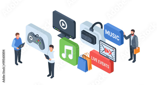 A professional figure exudes confidence while holding a tablet, ideal for corporate presentations or tech-focused content.