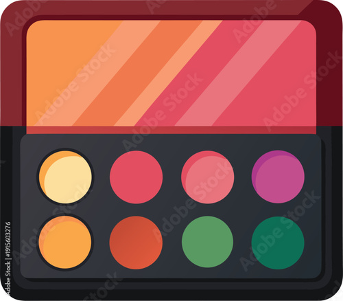 Palette of colors isolated on transparent background