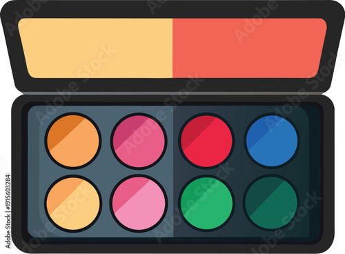 Make up palette isolated on transparent background