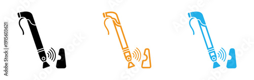 Colorful illustrations of walkie talkies