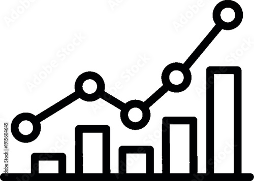 Graphic representation of data trends and statistical analysis over time