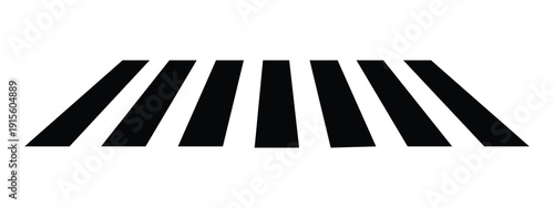 Zebra crossing icon vector. Pedestrian crosswalk symbol for road safety, street traffic rules, urban city navigation, and public transport set. Vector Illustration.