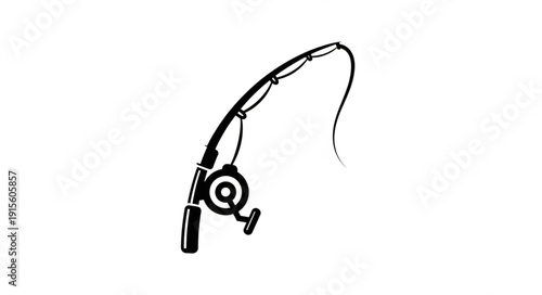 Fishing Rod with Reel Bent.