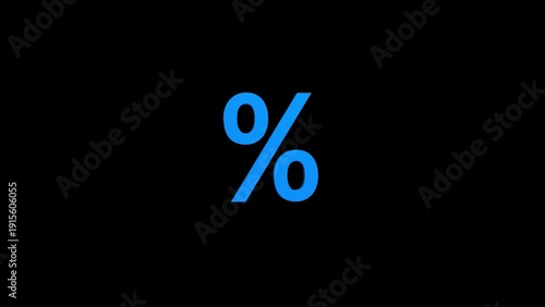 Percentage symbol on dark background