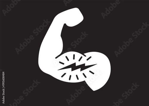 A simple illustration of a flexing arm, 