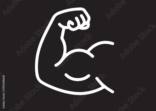 A simple illustration of a flexing arm, 