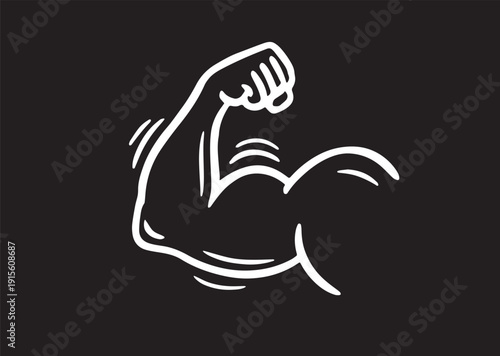 A simple illustration of a flexing arm, 