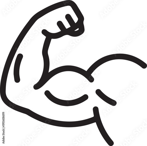 A simple illustration of a flexing arm, 