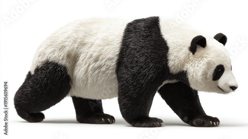 Wallpaper Mural Giant panda walking in profile with white and black fur. Torontodigital.ca