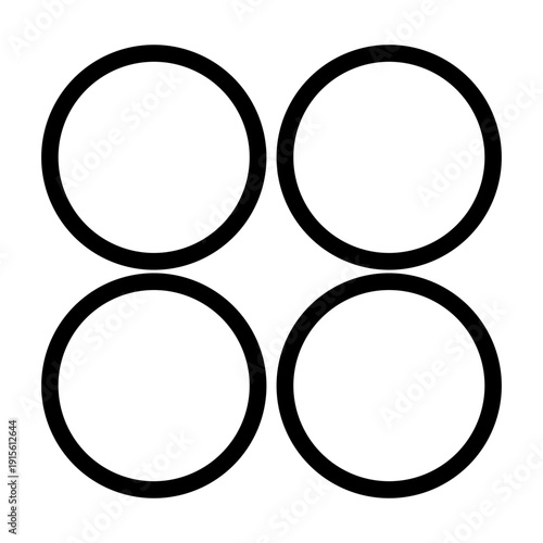 Proportion Mathematical Sign Of Four Points line icon