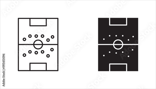 soccer tactics icon set,  game success strategy in football, scheme play, vector illustration on white background.
