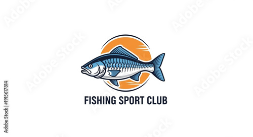 Fishing Sport Club Logo Design.