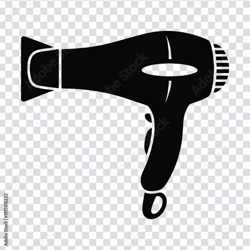 Black hair dryer icon