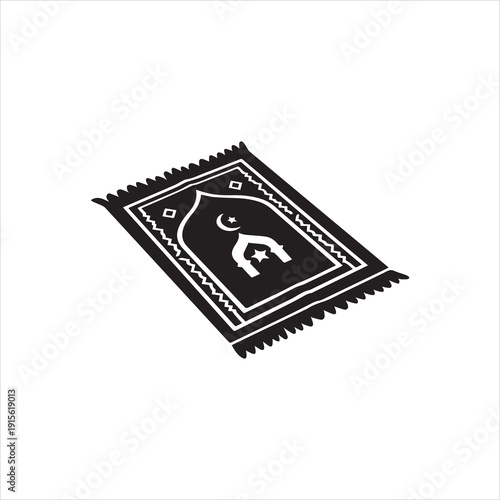  Prayer Mat Abstract Logo Symbol for Ramadan Worship and Devotion