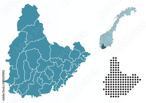 Set maps of Agder province