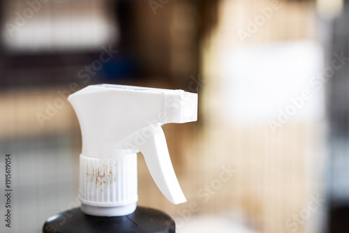 Tableau sur toile Detailed shot of disinfectant spray nozzle highlighting hygiene and sanitary the