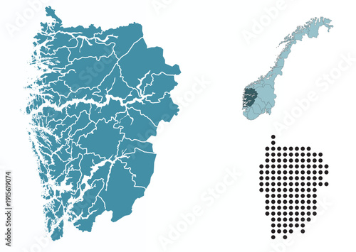 Set maps of Vestland province