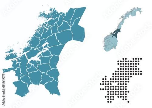 Set maps of Trøndelag province