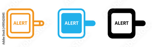 Alert notification icons on mobile devices