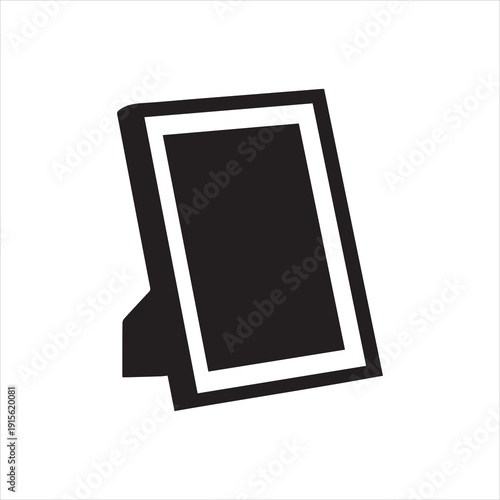  silhouette of an empty picture frame in white background