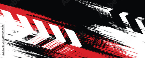 Exclusive red and black color combination sport racing car livery design, for universal medium eps10 vector ready to print.