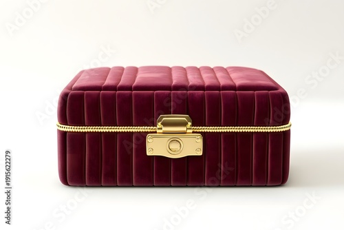 Luxurious Velvet Jewelry Box with Gold Clasp