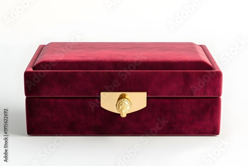 Luxurious Velvet Jewelry Box with Gold Clasp