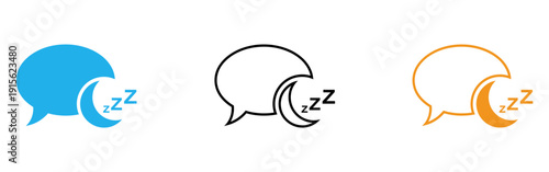 Sleepy chat icons in various colors