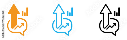 Increasing trend icons