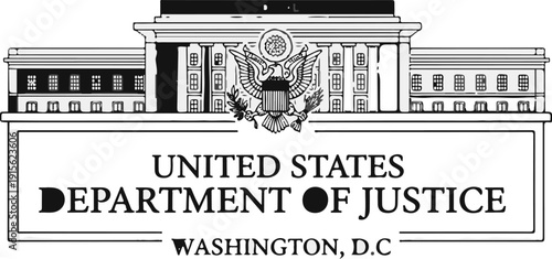 Official seal of the United States Department of Justice building