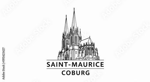 Ornate gothic cathedral with spires, a bell tower, and detailed facade