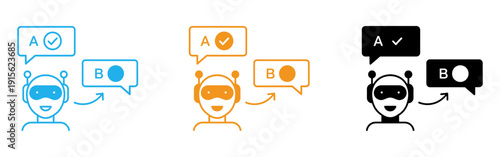 Chatbot conversation flow with correct and incorrect answers