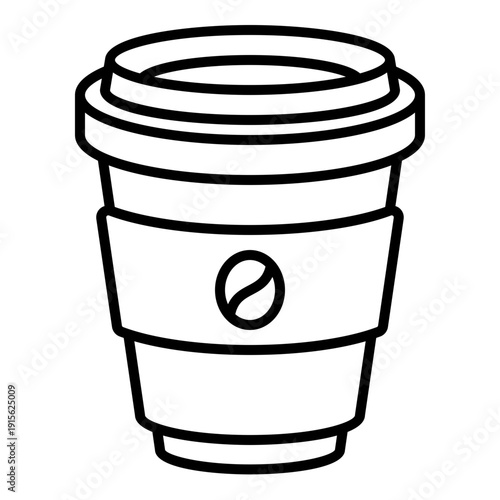 Coffee Icon with Line Style