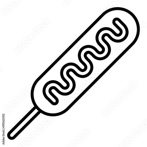 Corndog Icon with Line Style