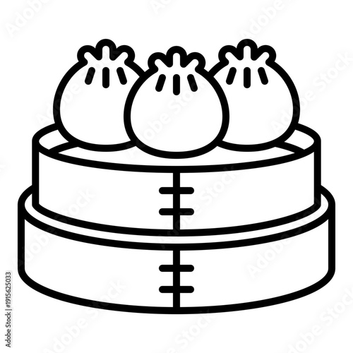 Dimsum Icon with Line Style