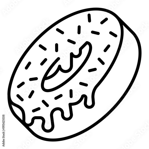 Donut Icon with Line Style