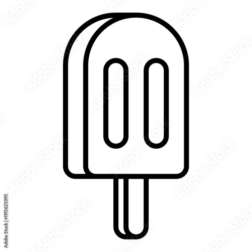 Popsicle Icon with Line Style