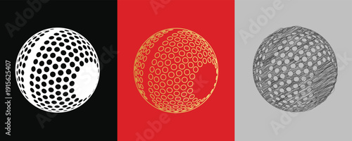 Hockey Ball Black, Gold, Sketch Vector Illustration Abstract Editable image