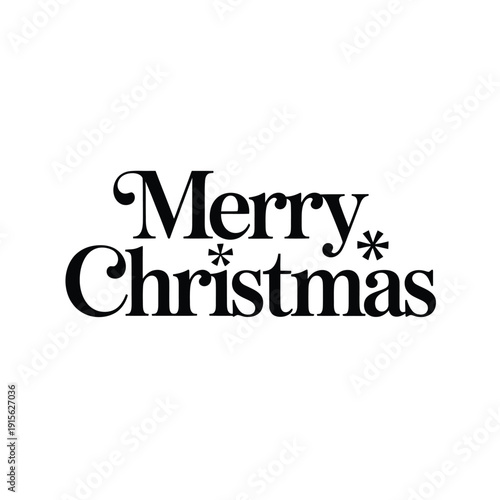 Simple black and white graphic displaying the text merry christmas