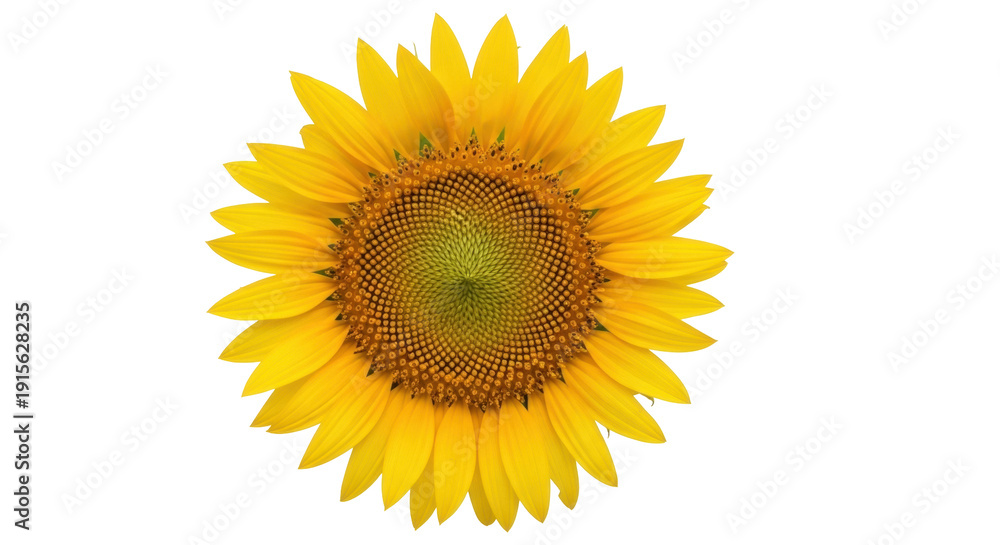 Fototapeta premium Bright yellow sunflower isolated PNG on transparent background, vibrant floral element for summer designs and botanical projects