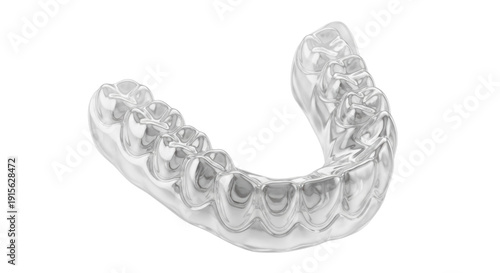 Quadro su tela Clear aligner isolated PNG on transparent background, orthodontic appliance for